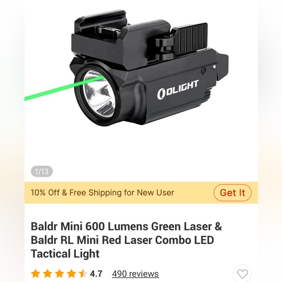NWT Olight Balor Mini (Limited Edition Gun Metal GREYfinish)